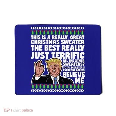 Funny Donald Trump Ugly Christmas Sweater Parody Speech Great Gift Mousepad