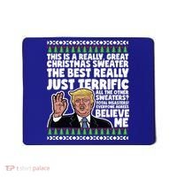 Funny Donald Trump Ugly Christmas Sweater Parody Speech Great Gift Mousepad thumb 0
