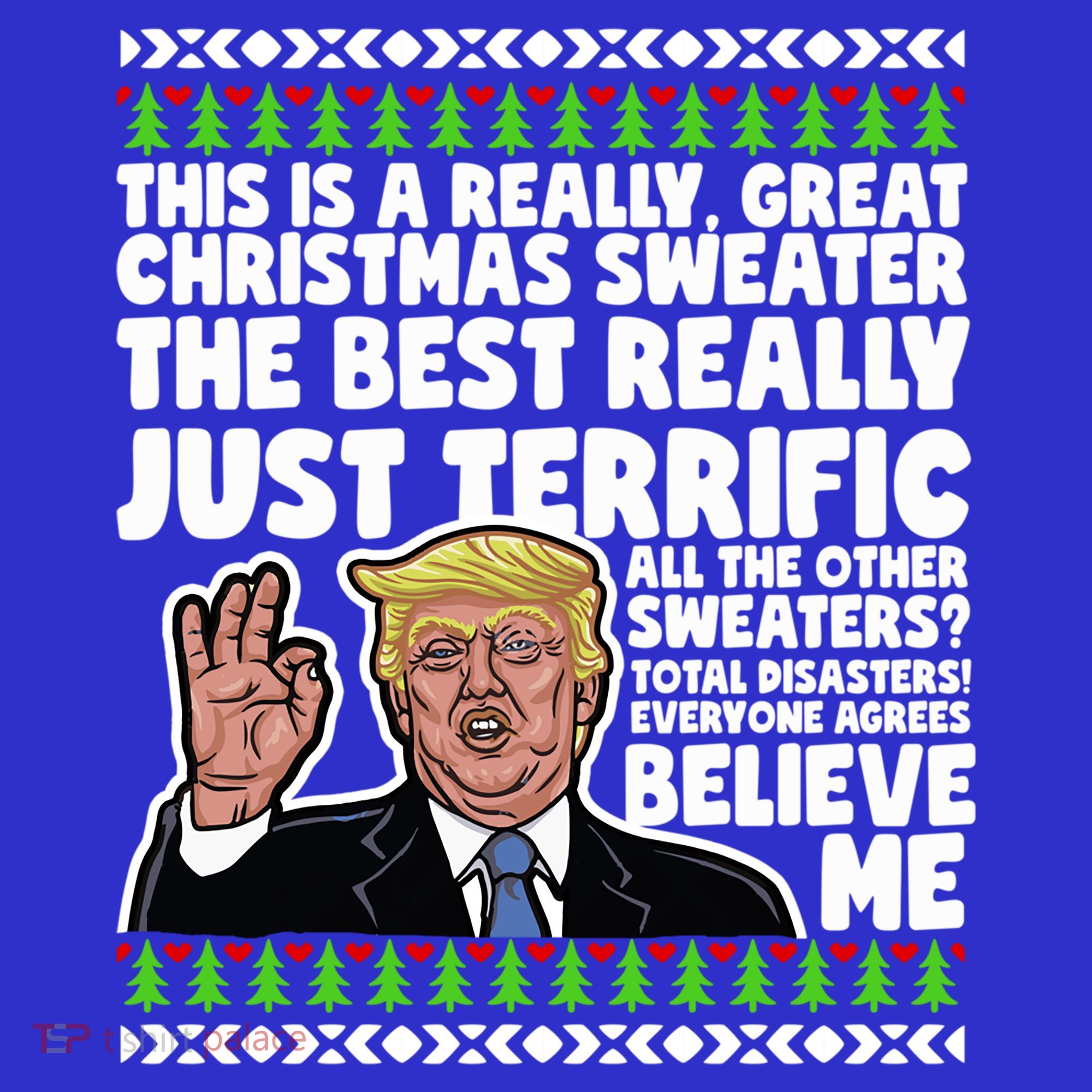 Funny Donald Trump Ugly Christmas Sweater Parody Speech Great Gift Mousepad