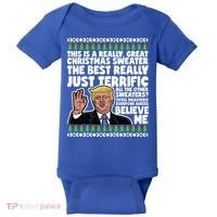 Funny Donald Trump Ugly Christmas Sweater Parody Speech Great Gift Baby Bodysuit thumb 0