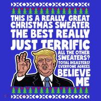 Funny Donald Trump Ugly Christmas Sweater Parody Speech Great Gift Toddler Hoodie thumb 2