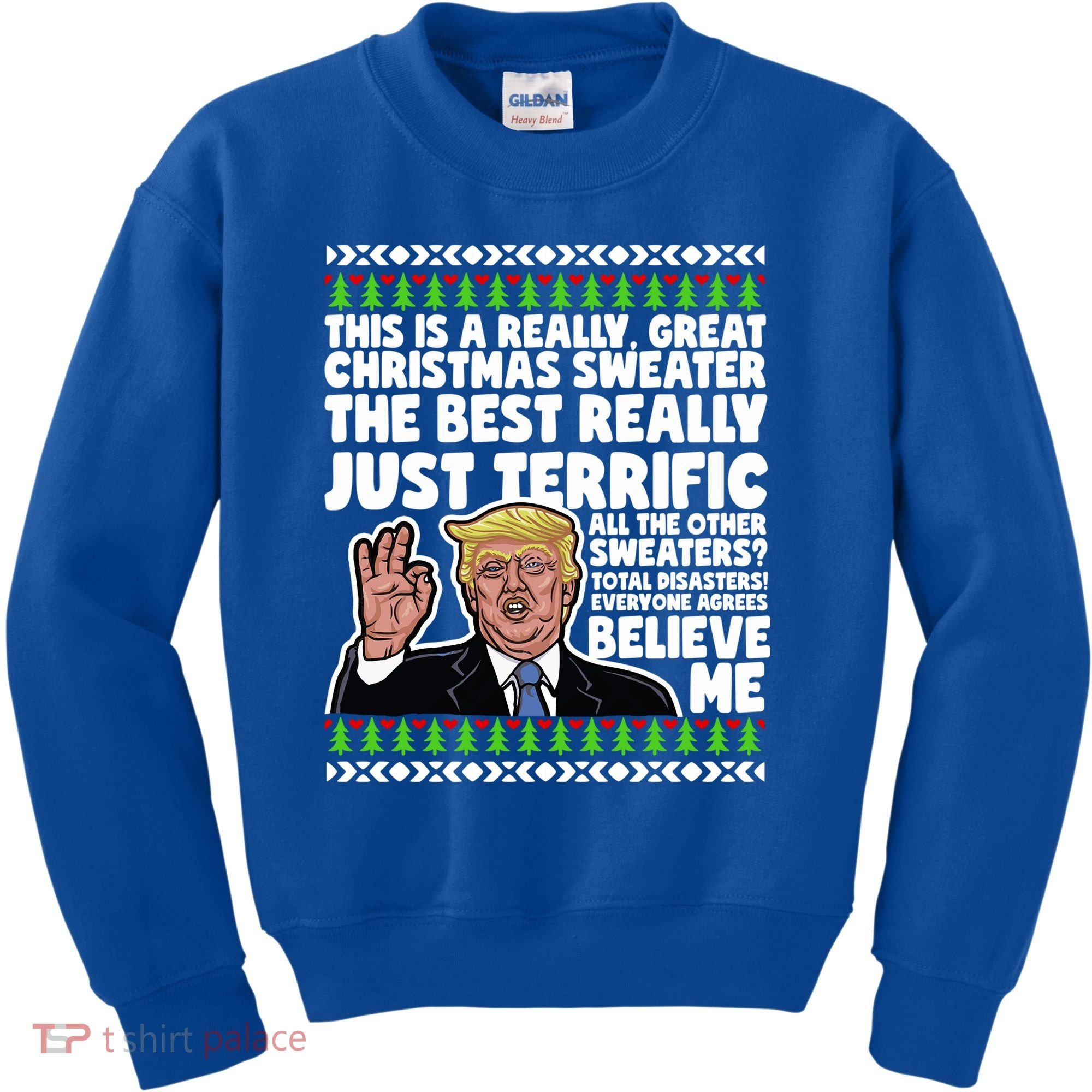 Funny Donald Trump Ugly Christmas Sweater Parody Speech Great Gift Kids Sweatshirt