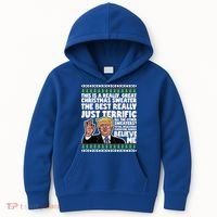 Funny Donald Trump Ugly Christmas Sweater Parody Speech Great Gift Kids Hoodie thumb 0