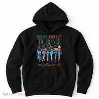 Freedom Democracy Tolerance And Justice For All Hands Off Hoodie thumb 0