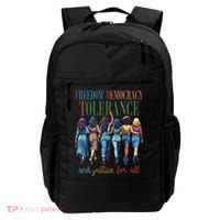 Freedom Democracy Tolerance And Justice For All Hands Off Backpack thumb 0