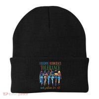 Freedom Democracy Tolerance And Justice For All Hands Off Beanie thumb 0