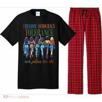 Freedom Democracy Tolerance And Justice For All Hands Off Pajama Set thumb 0
