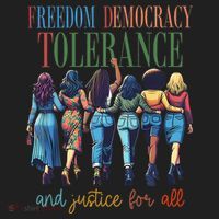Freedom Democracy Tolerance And Justice For All Hands Off Hat thumb 2