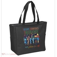 Freedom Democracy Tolerance And Justice For All Hands Off Tote Bag thumb 2