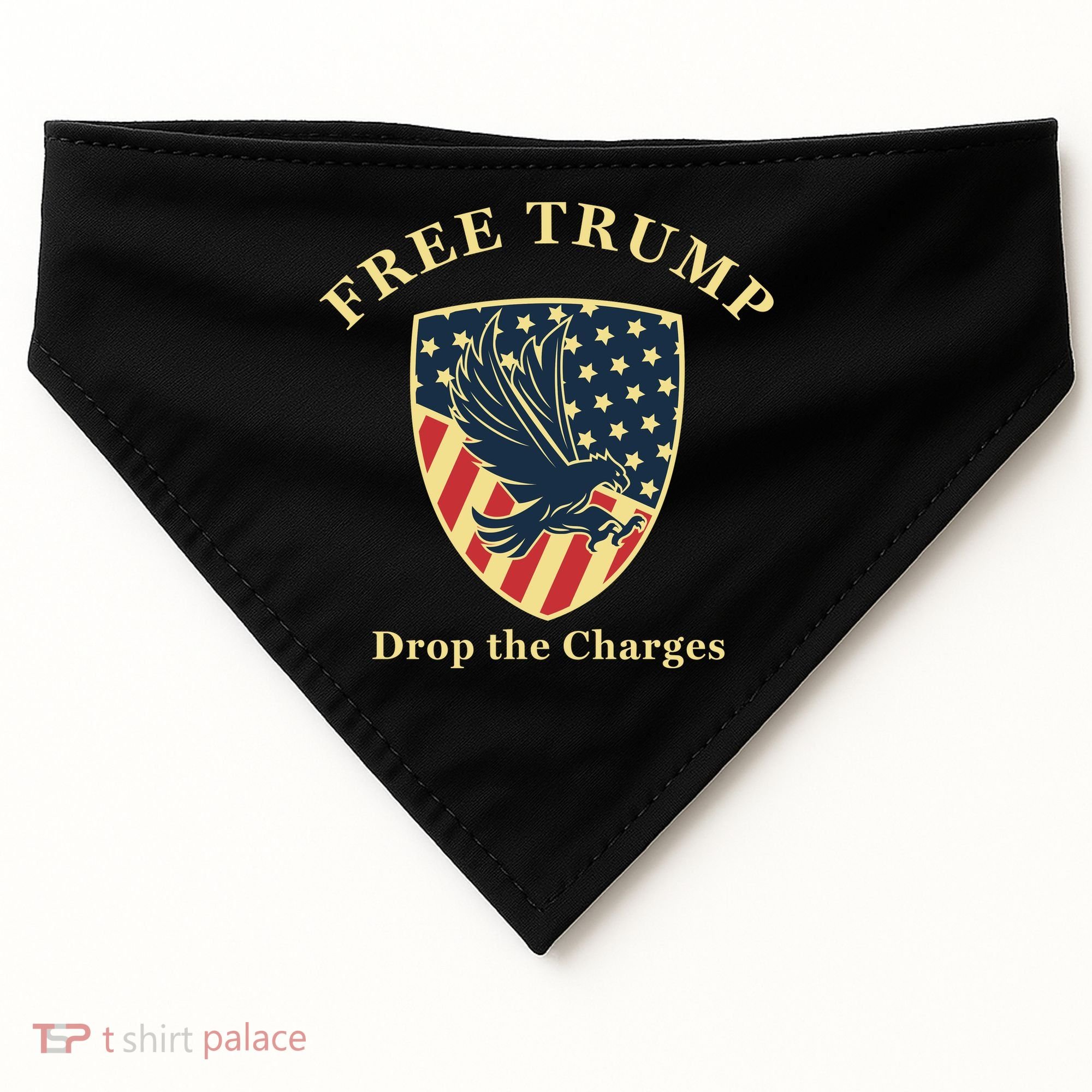 Free Donald Trump MAGA Conservative USA-Made Doggie Bandana