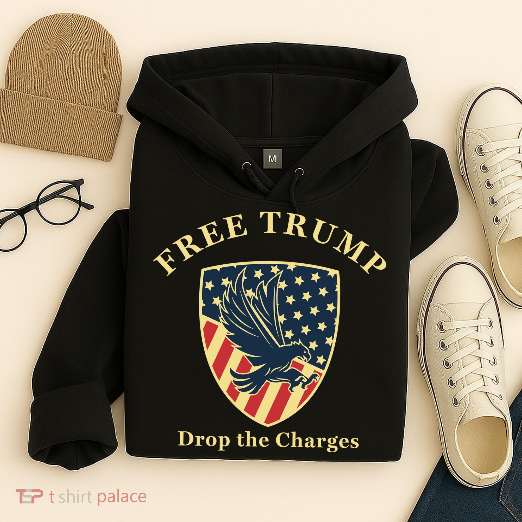 Free Donald Trump MAGA Conservative Hoodie