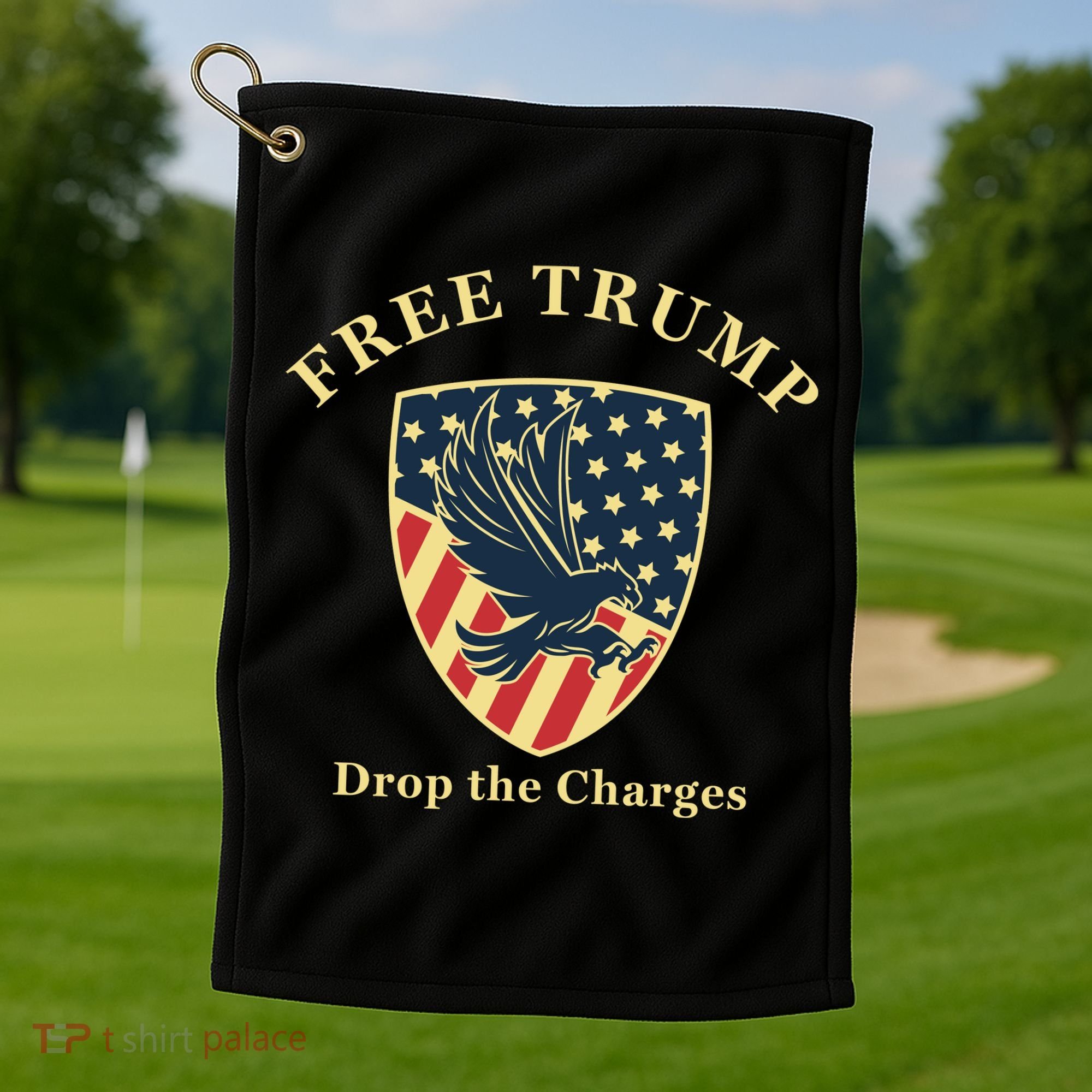 Free Donald Trump MAGA Conservative Golf Towel