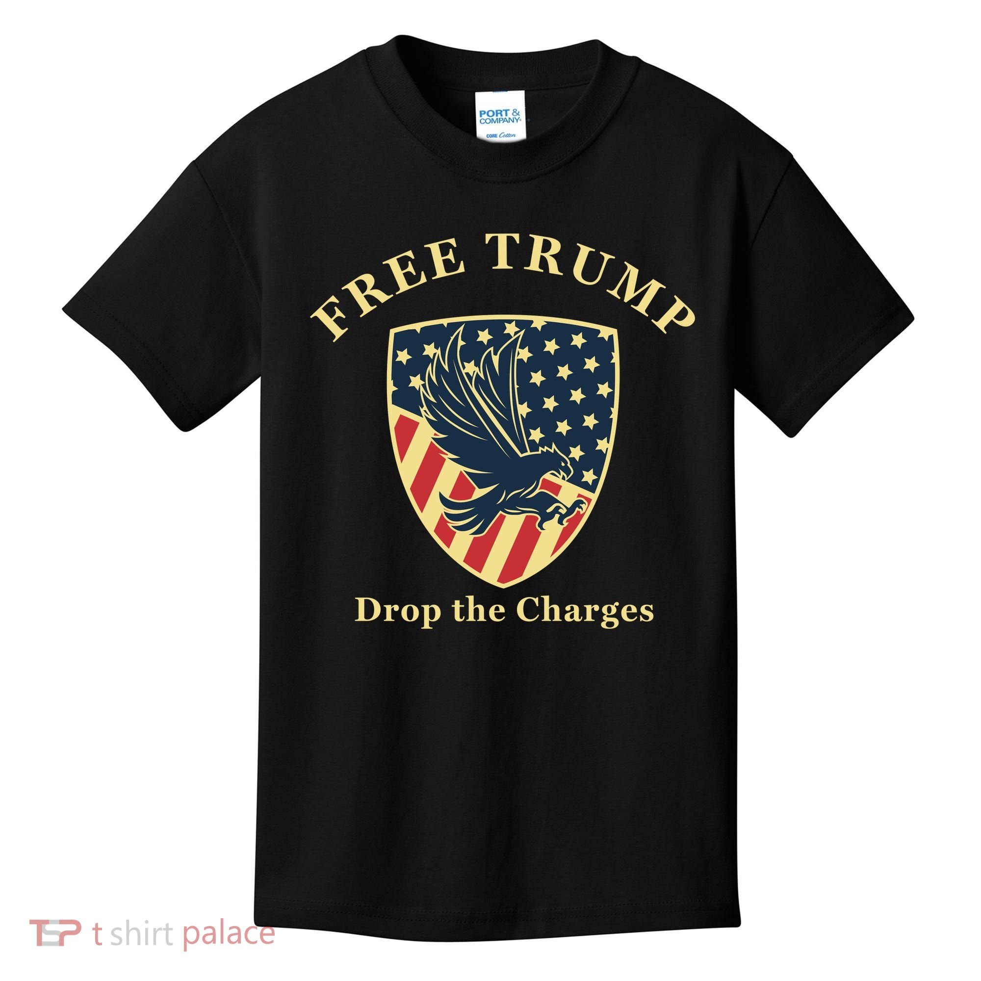Free Donald Trump MAGA Conservative Kids T-Shirt