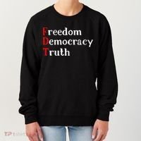 Freedom Democracy & Truth Foxtrots Deltas Tangos Resist Women's Sweatshirt thumb 0