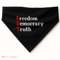 Freedom Democracy & Truth Foxtrots Deltas Tangos Resist USA-Made Doggie Bandana thumb 0