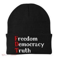 Freedom Democracy & Truth Foxtrots Deltas Tangos Resist Beanie thumb 0