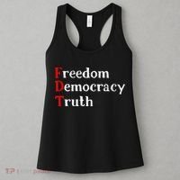 Freedom Democracy & Truth Foxtrots Deltas Tangos Resist Women's Tank Top thumb 3