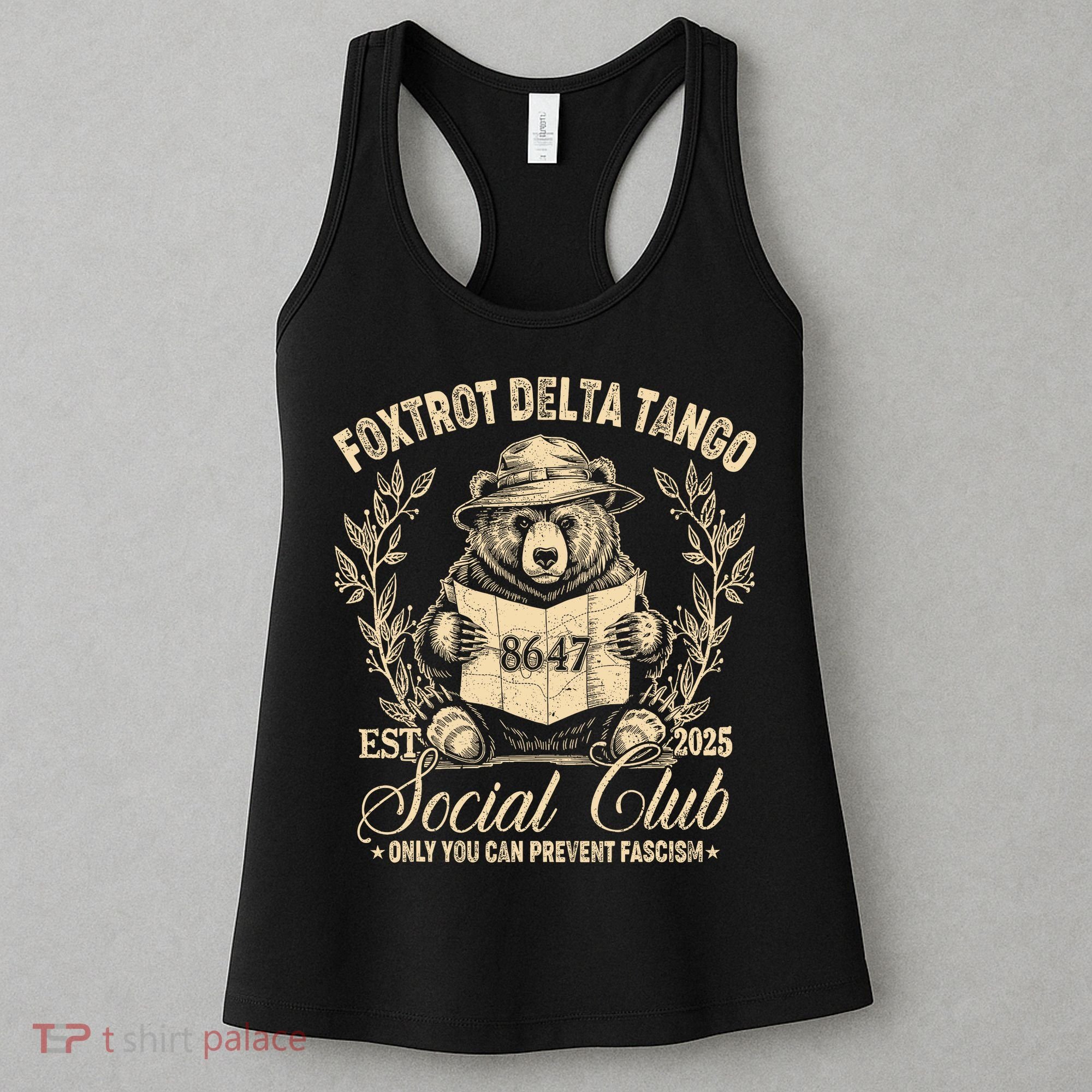 Foxtrot Delta Tango Social Club Only You Can Prevent Fascism Women's Tank Top