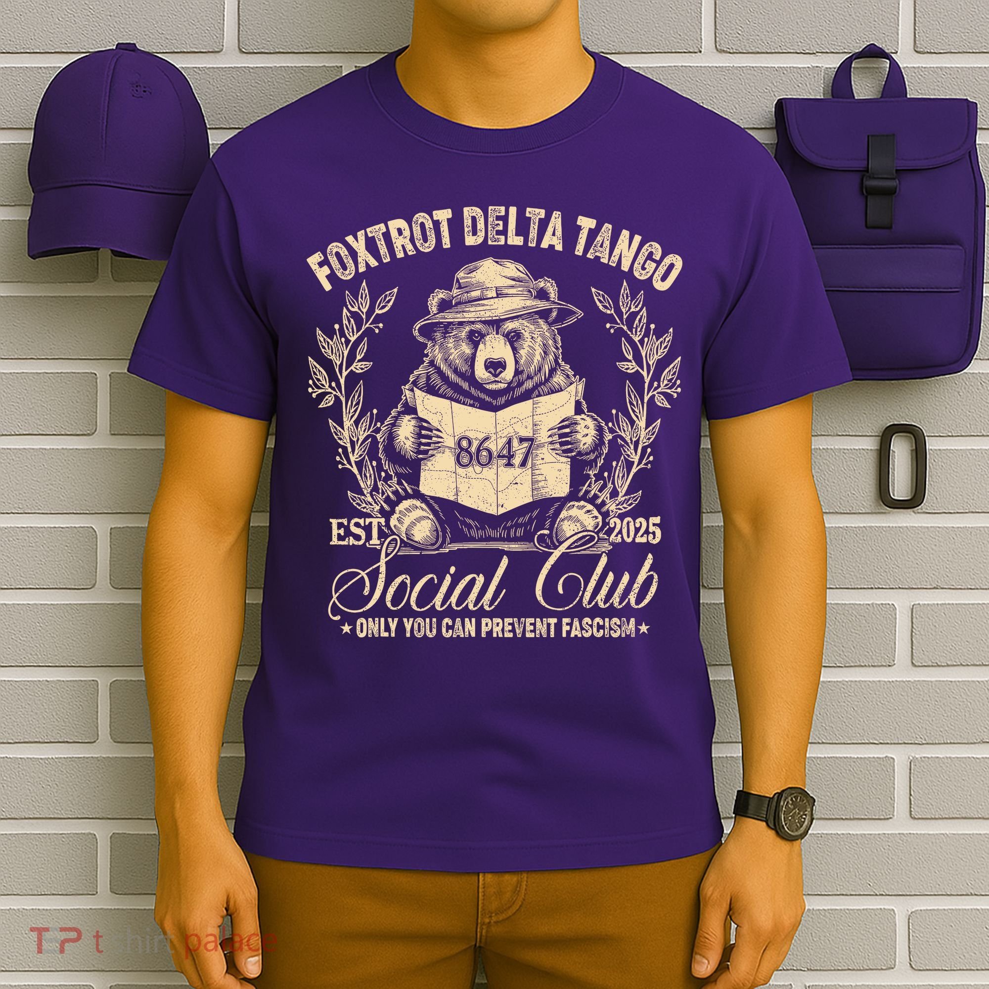 Foxtrot Delta Tango Social Club Only You Can Prevent Fascism T-Shirt