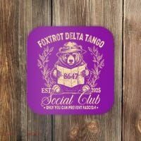 Foxtrot Delta Tango Social Club Only You Can Prevent Fascism Coaster thumb 0