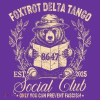 Foxtrot Delta Tango Social Club Only You Can Prevent Fascism Visor thumb 3