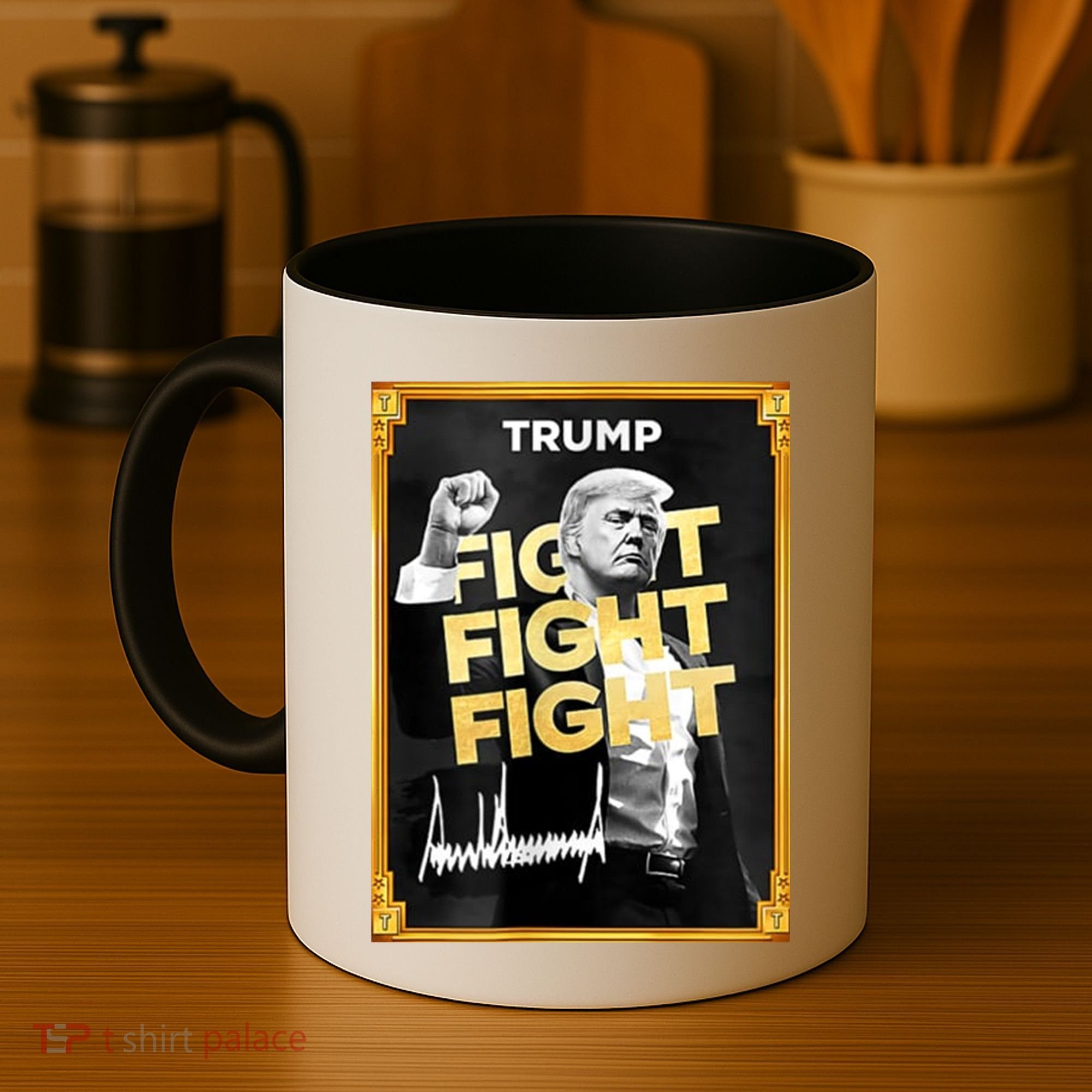 Fight Donald Trump Meme Coin Crypto President Coffee Mug