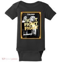 Fight Donald Trump Meme Coin Crypto President Baby Bodysuit thumb 0