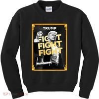 Fight Donald Trump Meme Coin Crypto President Kids Sweatshirt thumb 0