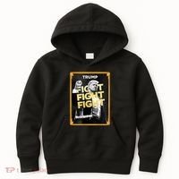 Fight Donald Trump Meme Coin Crypto President Kids Hoodie thumb 0