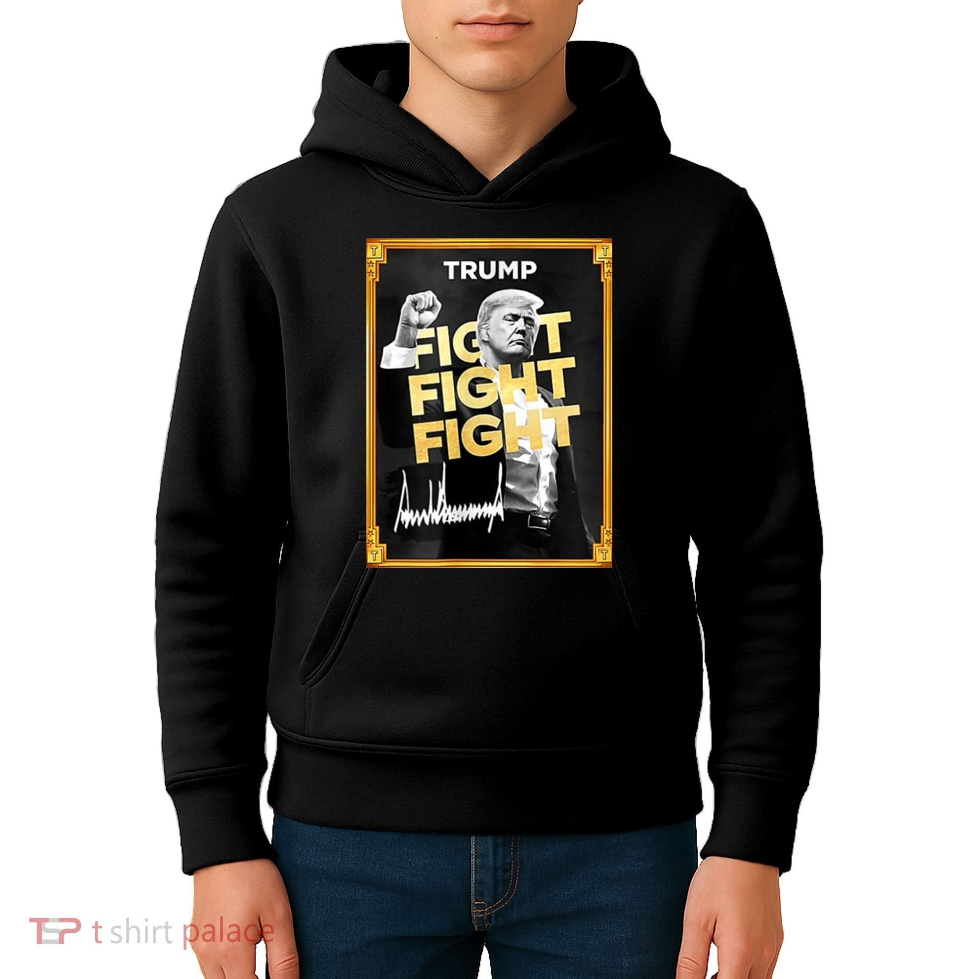 Fight Donald Trump Meme Coin Crypto President Kids Hoodie
