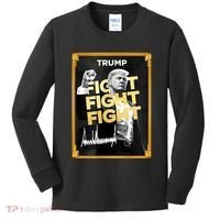 Fight Donald Trump Meme Coin Crypto President Kids Long Sleeve Shirt thumb 0
