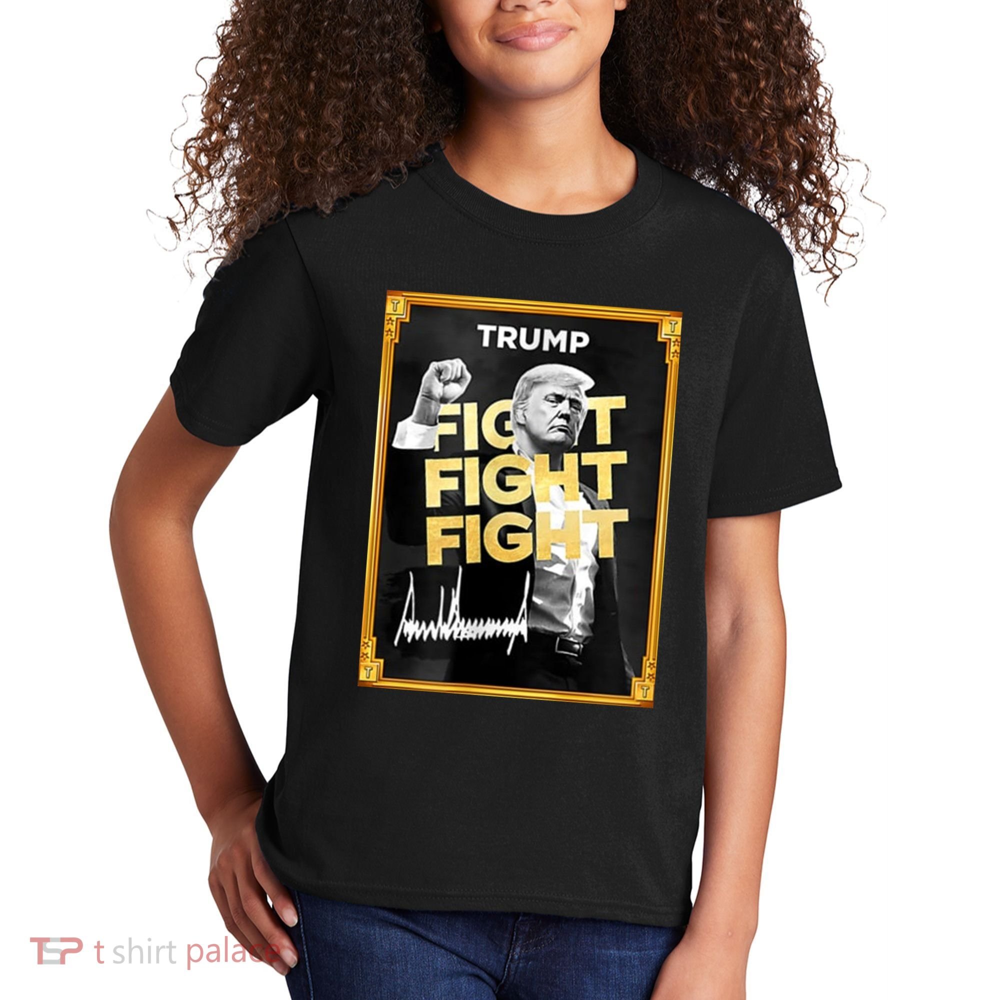 Fight Donald Trump Meme Coin Crypto President Kids T-Shirt