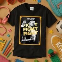 Fight Donald Trump Meme Coin Crypto President Kids T-Shirt thumb 3