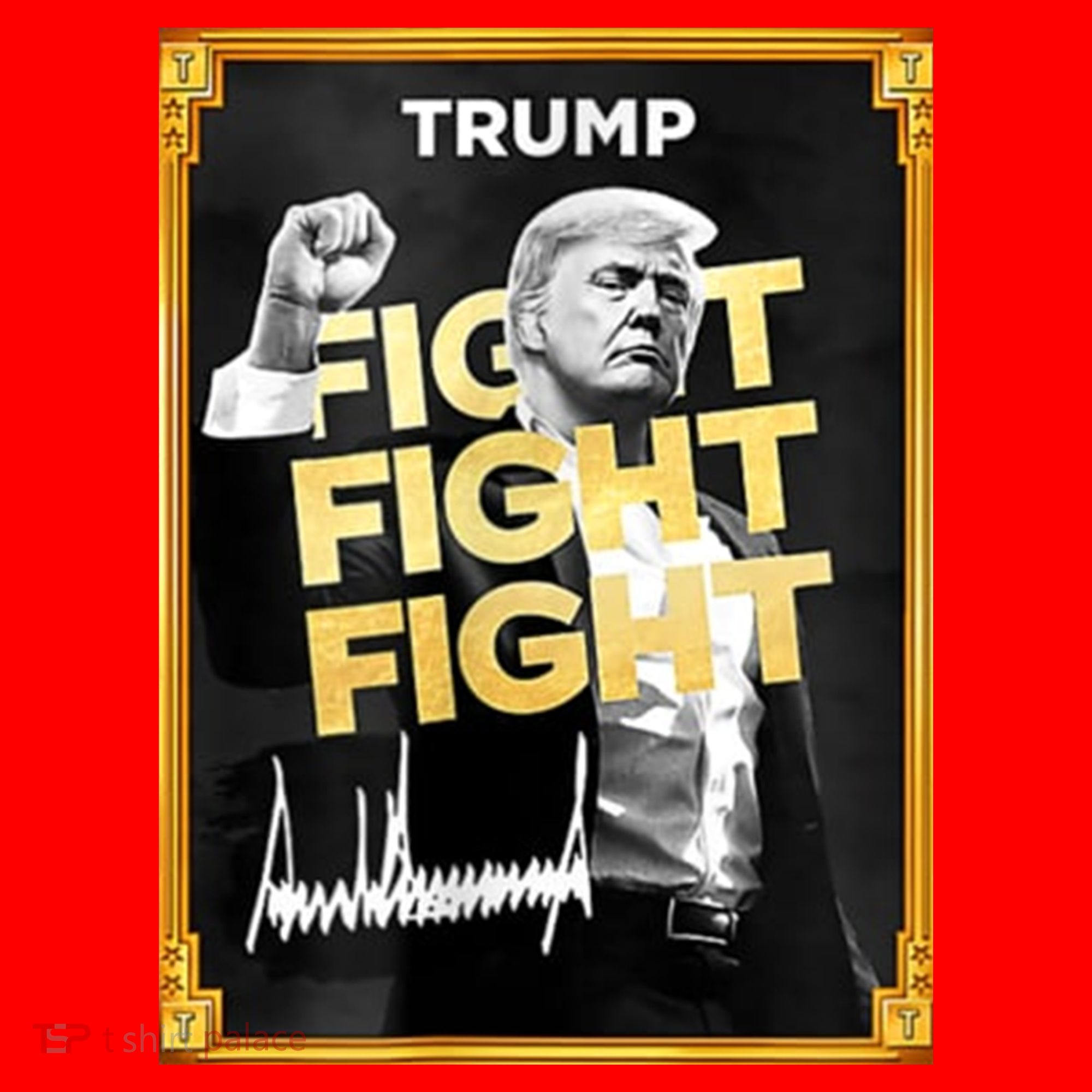 Fight Donald Trump Meme Coin Crypto President Santa Hat