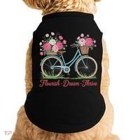 Flourish Dream Thrive Floral Bike Subtle 8647 Trump Resist Doggie Tank thumb 0