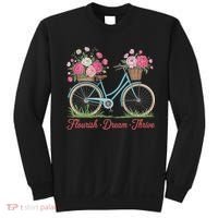 Flourish Dream Thrive Floral Bike Subtle 8647 Trump Resist Sweatshirt thumb 0