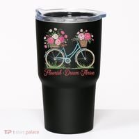 Flourish Dream Thrive Floral Bike Subtle 8647 Trump Resist Tumbler thumb 0