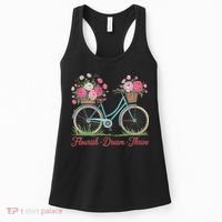 Flourish Dream Thrive Floral Bike Subtle 8647 Trump Resist Women's Tank Top thumb 0