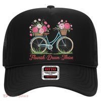 Flourish Dream Thrive Floral Bike Subtle 8647 Trump Resist Hat thumb 0