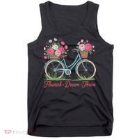 Flourish Dream Thrive Floral Bike Subtle 8647 Trump Resist Tank Top thumb 0