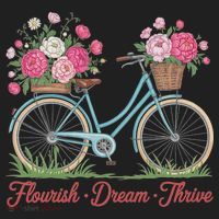Flourish Dream Thrive Floral Bike Subtle 8647 Trump Resist Golf Towel thumb 3
