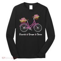 Flourish Dream Thrive Floral Bike Bicycle Subtle 8647 Trump Long Sleeve Shirt thumb 0