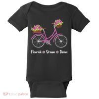 Flourish Dream Thrive Floral Bike Bicycle Subtle 8647 Trump Baby Bodysuit thumb 0