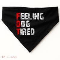 Feeling Dog Tired Fdt Anti Trump USA-Made Doggie Bandana thumb 0