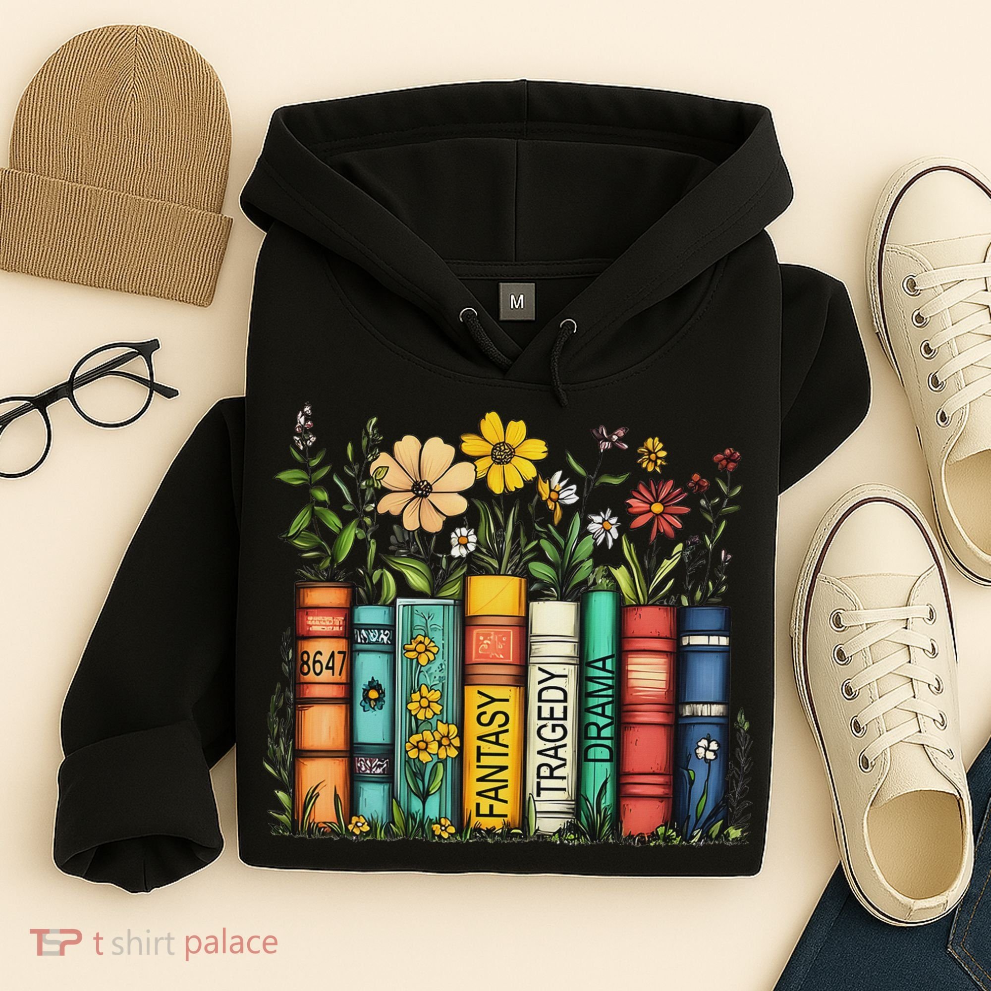 Fantasy Drama Tragedy Book Floral Subtle Anti Trump Hoodie