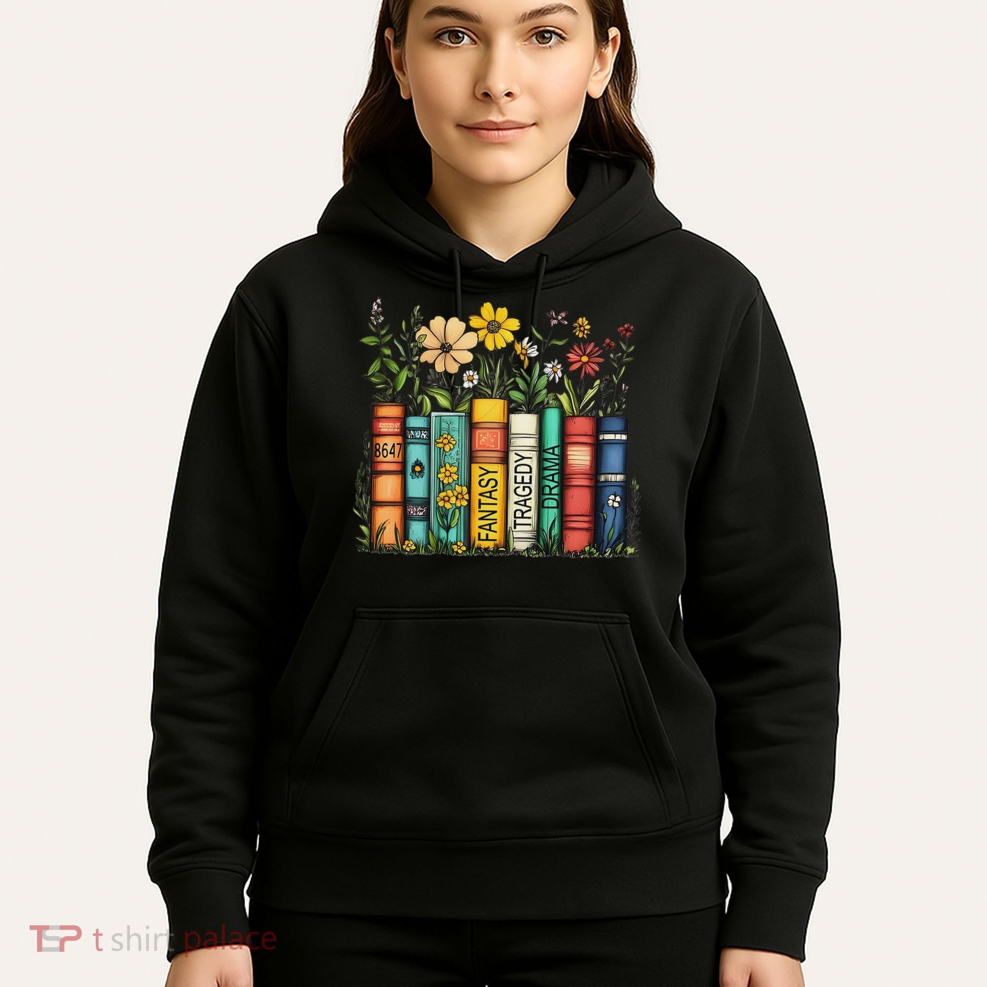 Fantasy Drama Tragedy Book Floral Subtle Anti Trump Hoodie