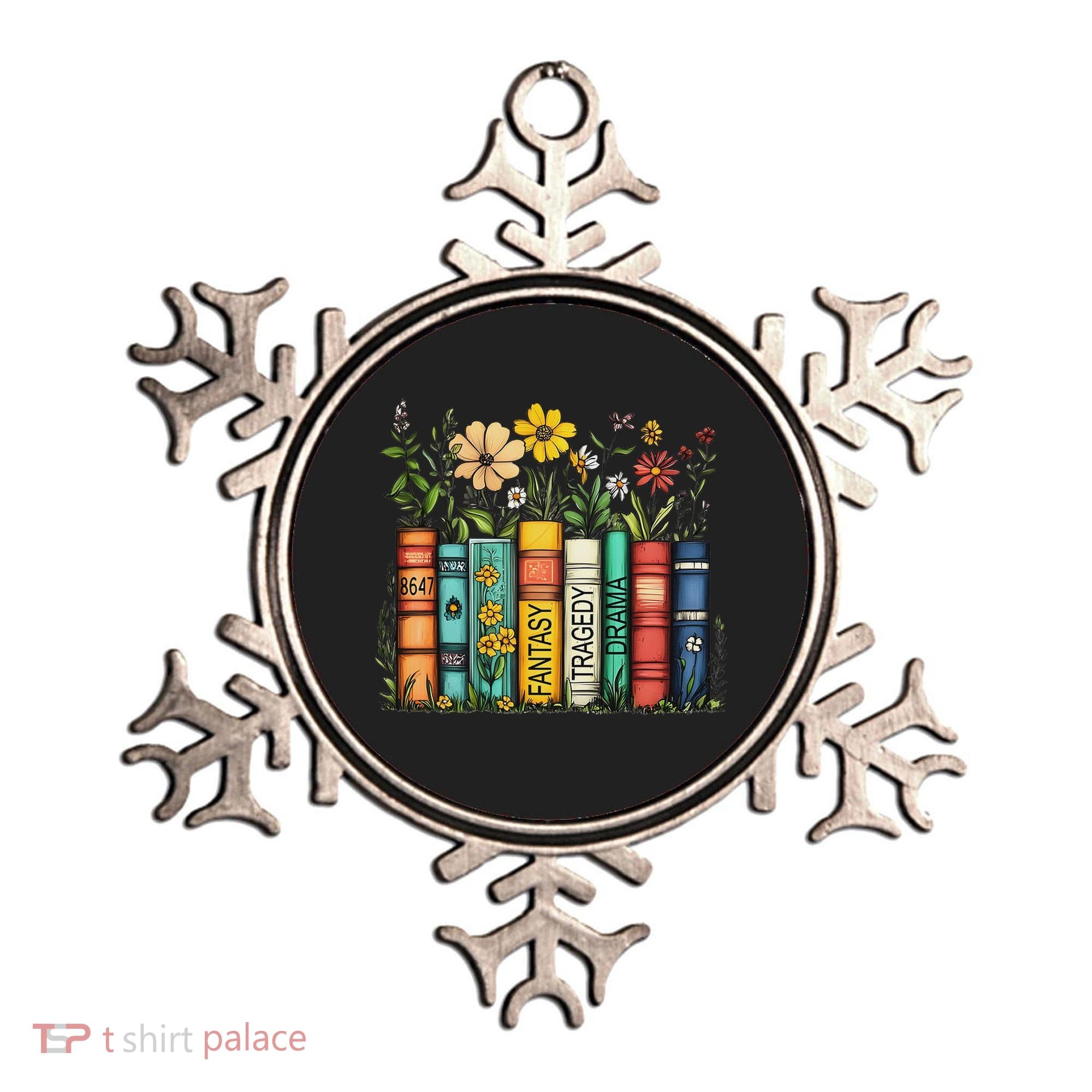 Fantasy Drama Tragedy Book Floral Subtle Anti Trump Ornament