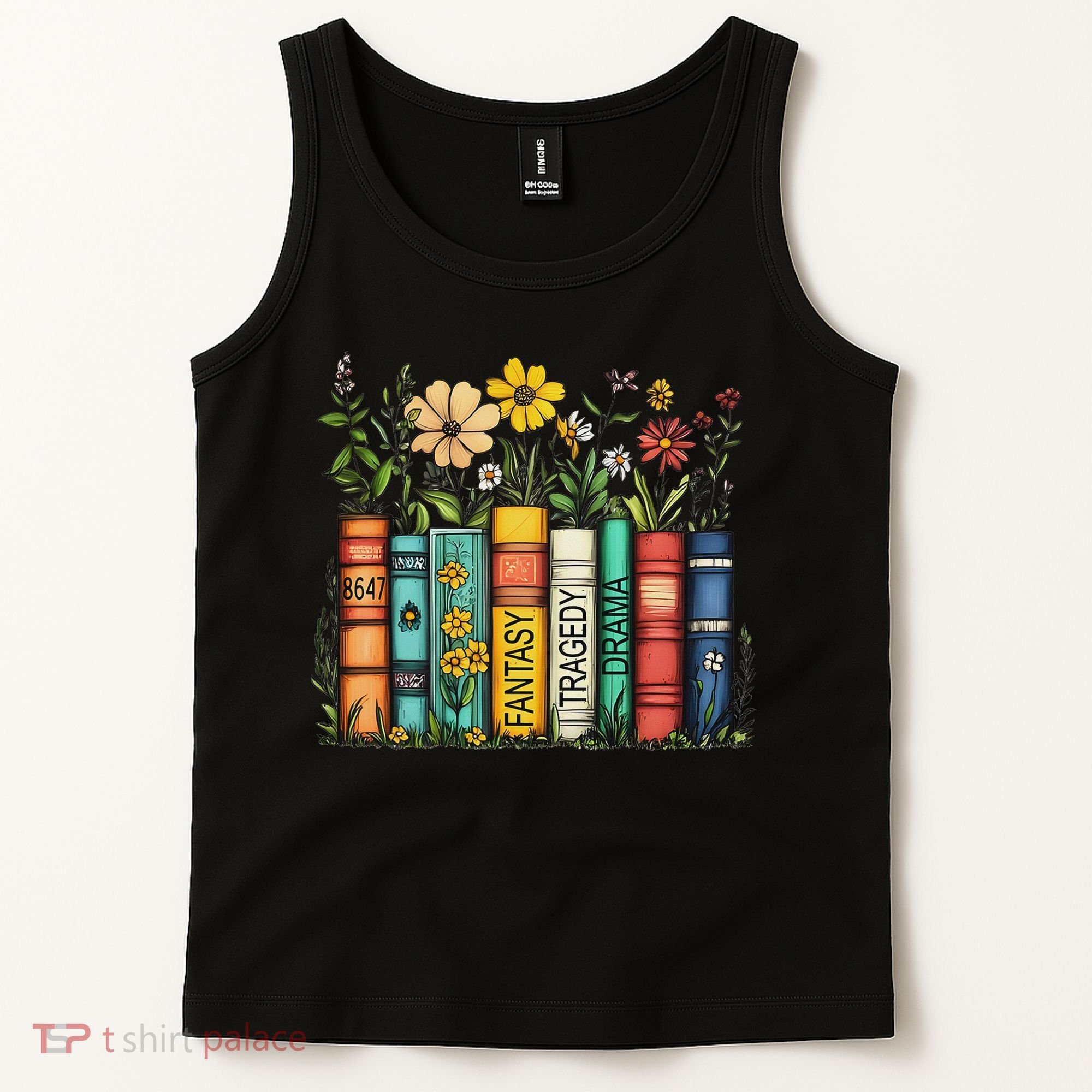 Fantasy Drama Tragedy Book Floral Subtle Anti Trump Tank Top