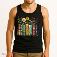 Fantasy Drama Tragedy Book Floral Subtle Anti Trump Tank Top thumb 3
