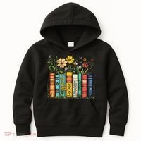 Fantasy Drama Tragedy Book Floral Subtle Anti Trump Kids Hoodie thumb 0